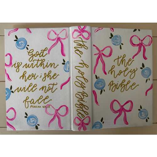 Ready To Ship- Hand Painted CSB incourage Bible, Hand Painted CSB Journaling Bible