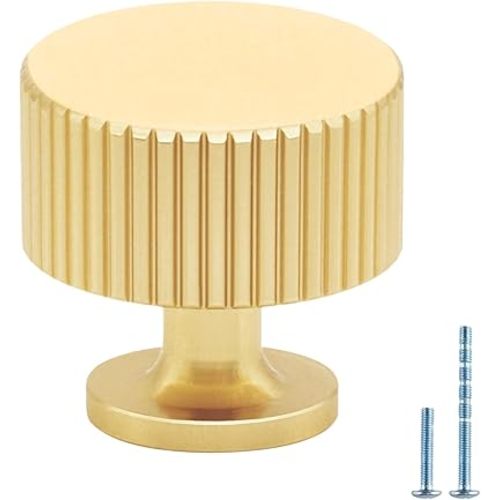 12 Pack Dresser knobs Gold Cabinet Knobs Drawer Knobs, Brushed Brass Kitchen Knobs for Cabinets and Drawers, Brushed Gold Cabinet Knobs for Bathroom, Kitchen, Cupboard