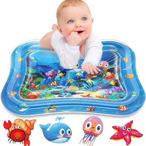 Infinno Inflatable Tummy Time Mat Premium Baby Water Play Mat for Infants and Toddlers Baby Toys for 3 to 24 Months, Strengthen Your Baby's Muscles, Portable