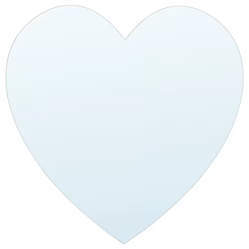 Mirror, heart-shaped