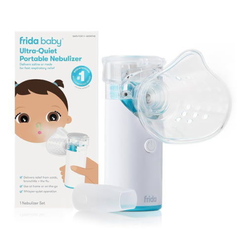 Frida Baby Nebulizer for Babies, Portable Nebulizer for Kids, Babies, Infants & Adults, Ultra-Quiet Handheld Nebulizer with Mask + Diffuser, Congestion + Flu Relief