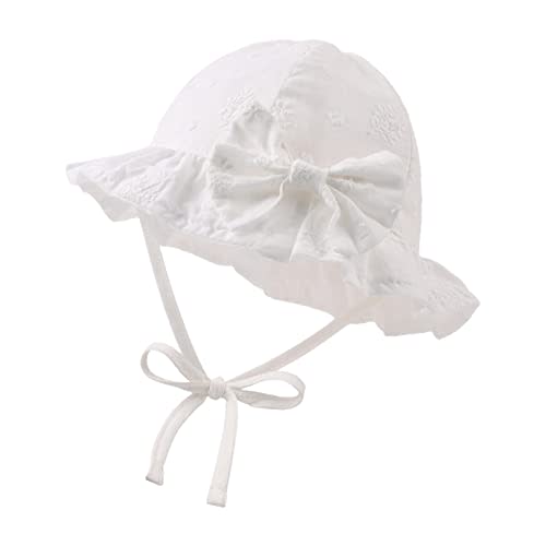 JANGANNSA Bow Baby Girls Summer Hat Flower Toddler Girls Sun Hat Cotton Breathable Infant Hat