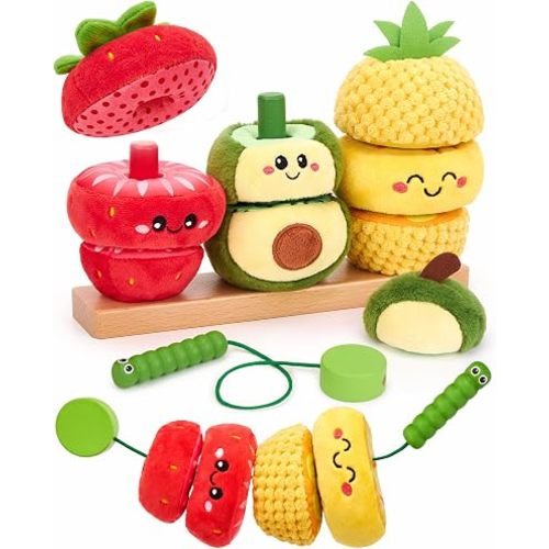 hahaland Montessori Toys for 1 Year Old Girl Boy, Stacking Rings Baby Toy