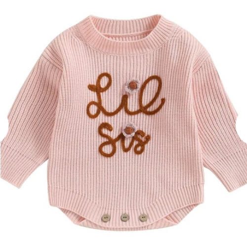 Lil Sis Knit Onesie