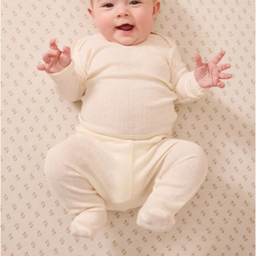 Cream Pointelle Baby Sleep Set
