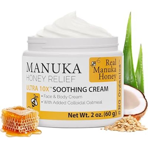 Super Natural Goods Manuka Honey Cream (2oz) – Hydrating Lotion for All Skin Types Suitable for Kids and Adults | Moisturizing Body Cream with Real Manuka Honey Aloe Vera Juice and Cocoa Butter