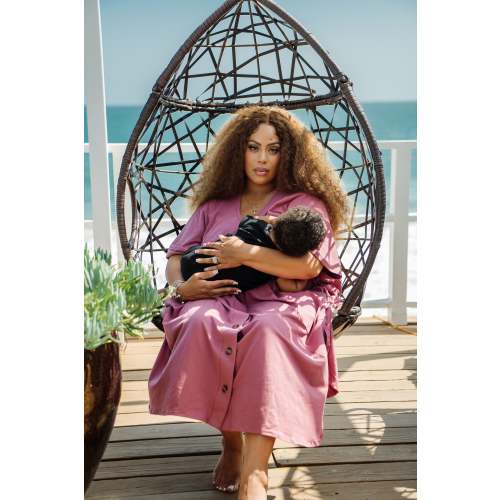 Rose Quartz Cotton Nursing MuuMuu
