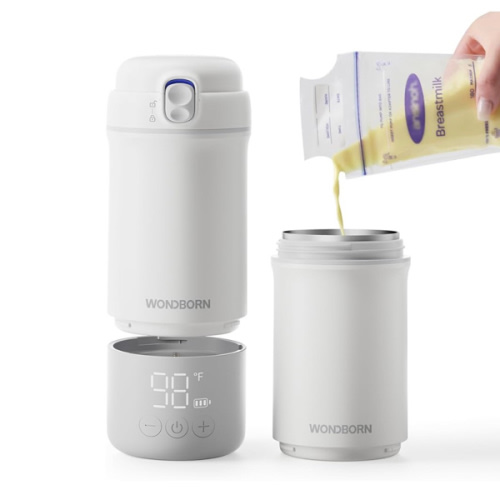 Portable Bottle Warmer for Travel - Instant Heating, Dishwasher Safe, 1°F Precise Temp Control, 30W Fast Charge, Long Battery Life, 17 Oz Capacity, Baby Milk Warmer for Breastmilk & Formula