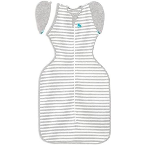 Love to Dream Swaddle UP 50/50 Transition Bag, Gray, X-Large, 24-30.5 lbs, Patented Zip-Off Wings, Gently Help Baby Safely Transition from Being swaddled to arms Free Before Rolling Over