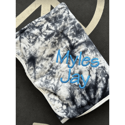 Space-Dye Black and White Stroller Blanket