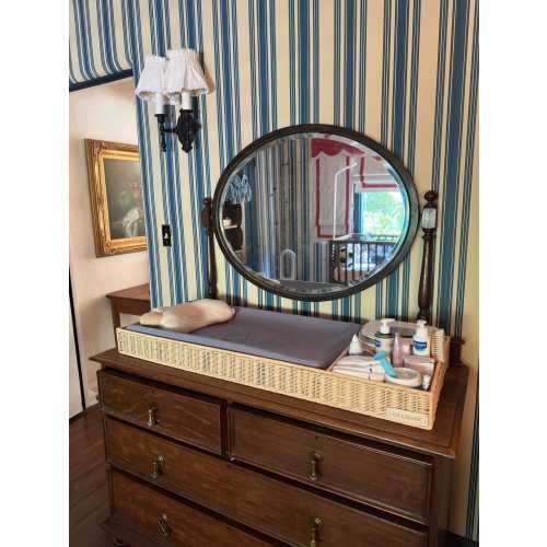 LELLOBABY™ X Hampton BABY- Rattan Wicker Changing Tray Premier Plus+