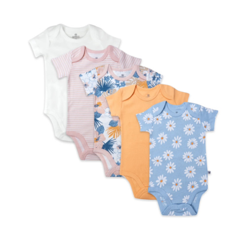 5-Pack Organic Cotton Short Sleeve Bodysuits | Honest Baby Clothing