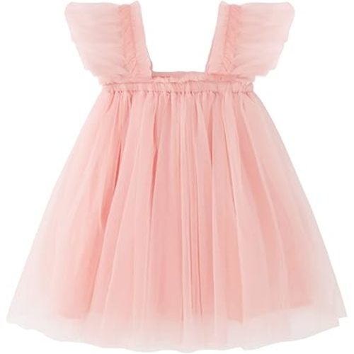 AGQT Baby Girls Tutu Dress Sleeveless Toddler Infant Tulle Tutu Layered Lace Mini Dresses Size 9M-5T