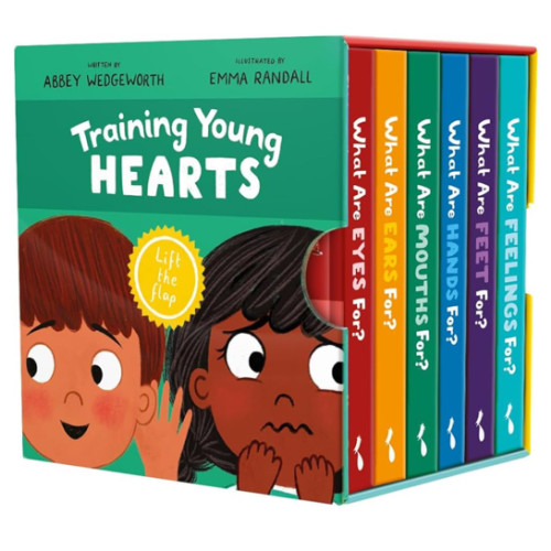 Training Young Hearts Board Books Boxed Set: 6 Lift-the-Flap Board Books & Guide for Grown-Ups (Christian Books for Babies, Toddlers, Preschoolers & ... For? Mouths, Feet, Ears, Eyes, Feelings)