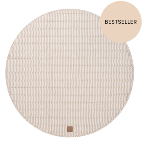 Natural Stripe Linen Baby Play Mat