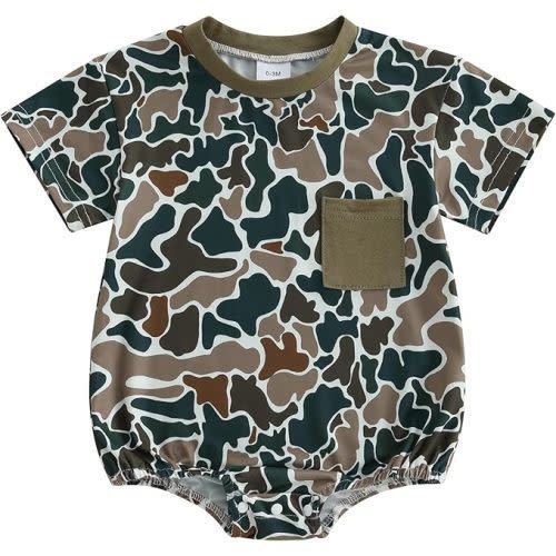 Amazon baby boy camo short sleeve 0-3 months