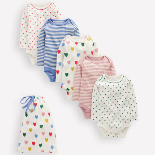 5-pack Bodies-Multi Hearts | Boden USA