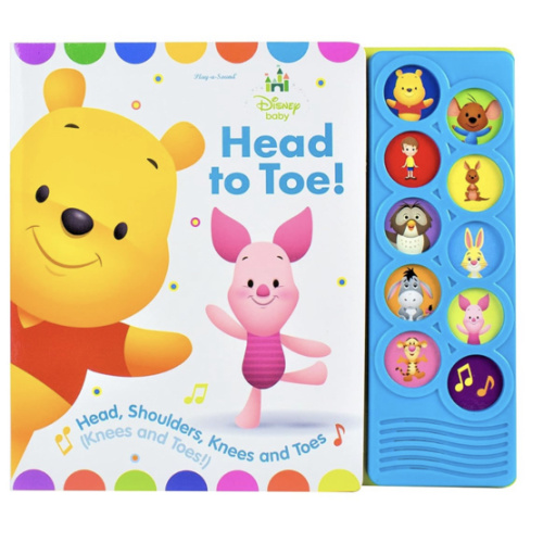 Disney Baby Winnie the Pooh - Head to Toe! 10-Button Sound Book - PI Kids