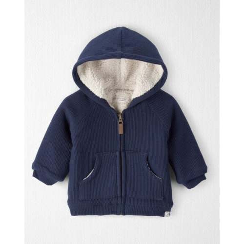 Baby Recycled Sherpa Waffle Knit Hooded Jacket - Little Planet | Carter's