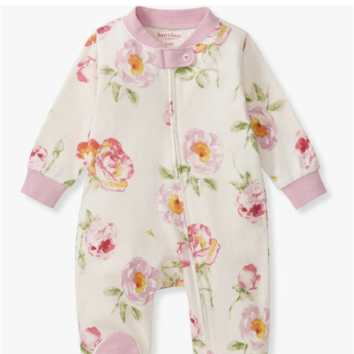 Burt's Bees Baby Girls' Organic Cotton, Sleep and Play Footed Pajamas