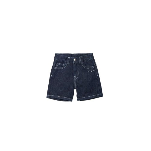 Marni Kids Logo Embroidered Denim Shorts