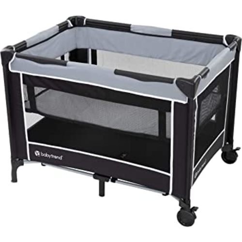 Baby Trend Portable Playard with Bassinet, Twinkle Grey