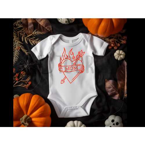 Mom Tattoo Bodysuit: Traditional Old School Tattoo Art