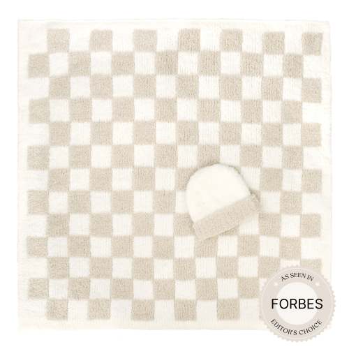 Baby Blankets - Check w/ Cap - Chenilla Cloud™