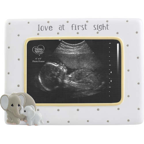 Baby Gifts, “Love At First Sight” Elephant 4 x 6 Photo Frame, Resin/Glass, #183407