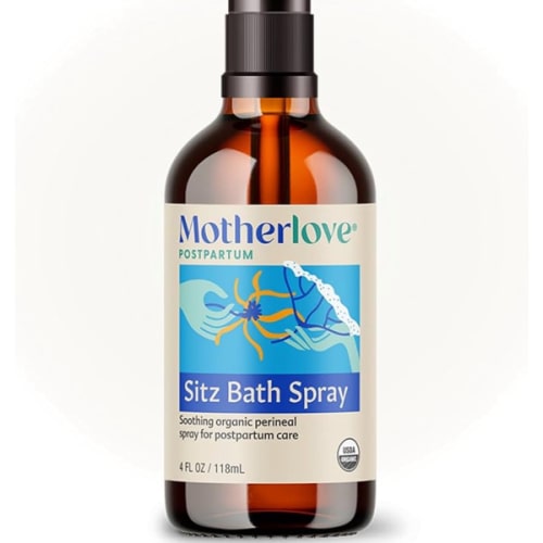 Motherlove Sitz Bath Spray (4 oz Value Size) Sitz Bath for Postpartum Care—Herbal Perineal Spray w/Witch Hazel—USDA Organic, Vegan, & Cruelty Free