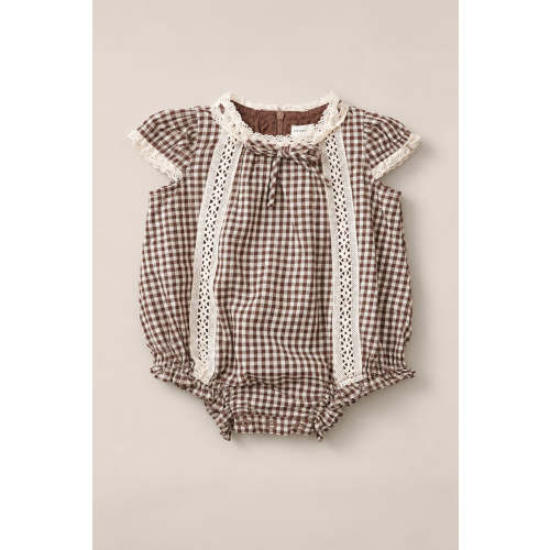Baby Palermo Romper in Hickory Gingham