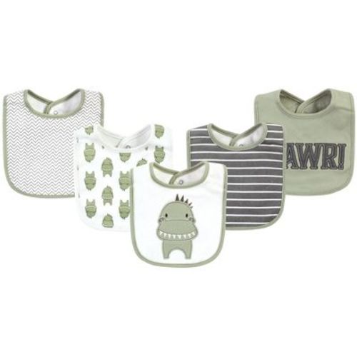 Hudson Baby Infant Boys Cotton Bibs, Modern Dino, One Size