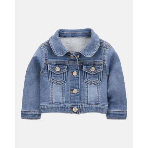 Baby Girl Denim Knit-Like Jacket - Medium Wash - OshKosh B'gosh | Carter's