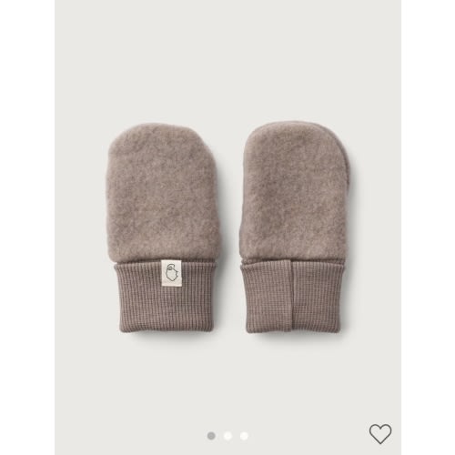 Baby merino wool fleece mittens - Nordic soil