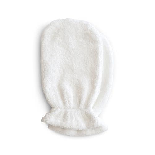 mushie Baby Bath Mitt | Organic Cotton | Pack of 2 (Pearl)