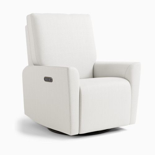 Storkcraft Santorini Deluxe Power Recliner Swivel Glider - Ivory Basketweave