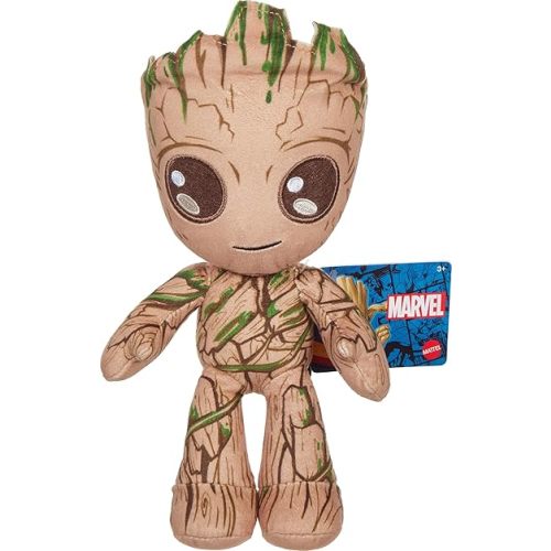 Marvel Plush Character Figure, 8-inch Groot Super Hero Soft Doll, Collectible Toy Gift for Kids & Fans Ages 3 Years Old & Up