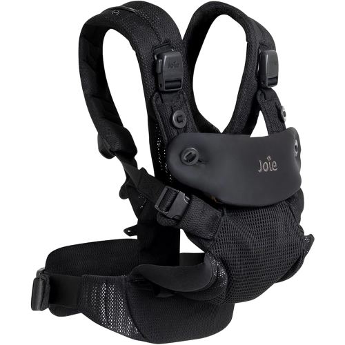 Joie Savvy Air 4-in-1 Mesh Baby Carrier – Breathable, Ergonomic Baby Carrier with 4 Carry Positions, Cooling Mesh Fabric, Padded Straps, and Lumbar Support (Coal)