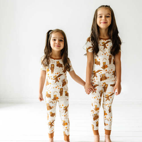 Beary Sleepy Two-Piece Short Sleeve Pajama Set - Little Sleepies