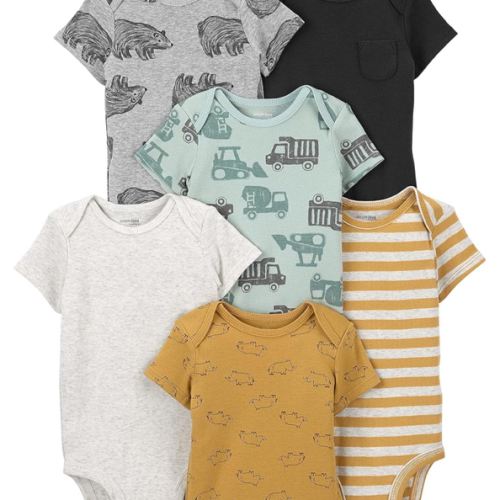 Simple Joys by Carter's Baby Boys' 6-Pack Short-Sleeve Bodysuit