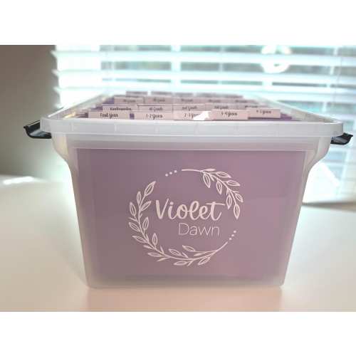 KIDS vinyl name decal, milestone tote decal, file box decal, school keepsakes, memory box sticker, milestone kit, sticker for bin