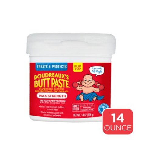 Butt Paste Baby Diaper Rash Cream Maximum Strength - 14oz