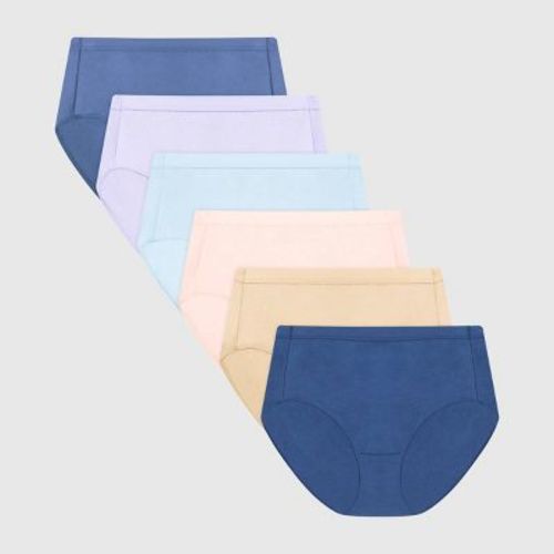 Hanes Pure Comfort Women's 6pk Briefs Organic Cotton Underwear - Colors May Vary 9