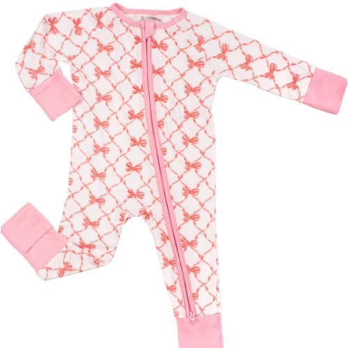 LollyBanks Baby Pajamas, 2-Way Zipper Romper, 95% Viscose Made from Bamboo and 5% Spandex, Baby Sleepers