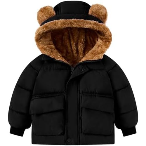 BFUSTYLE Baby Coat 6M-5T Winter Clothes Toddler Boy Girl Jacket Infant Fleece Outerwear with Hooded