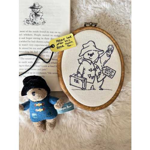 Paddington Bear embroidery hoop | wall art