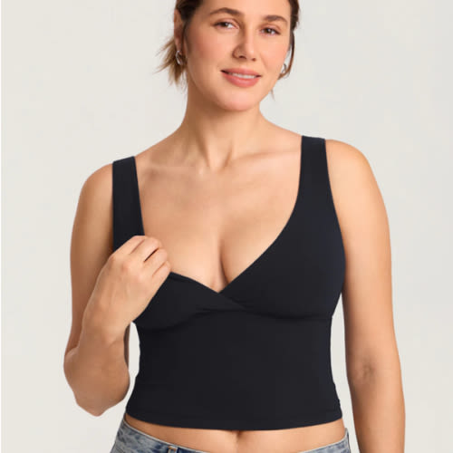 Natrelax® Crossover Nursing Crop Tank Top