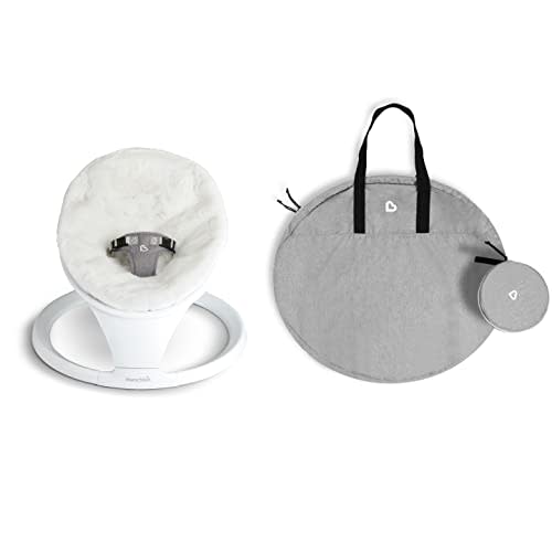 Munchkin Baby Swing, Includes Bluetooth Enabled Baby Swing, Premium Ultra-Soft Faux Fur Cover and Travel Carrying Case