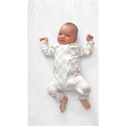 Organic Cotton Checkered Romper