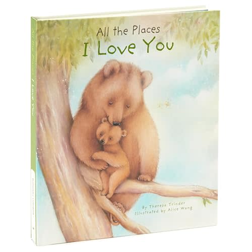 Hallmark Recordable Book with Music for Kids (All The Places I Love You) | With Music Feature, Includes Three AAA Batteries, Paper Material, Easter Basket Stuffer, 8.6 x 10.0 in